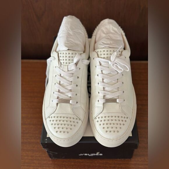 J/Slides white stud sneakers - Picture 1 of 9